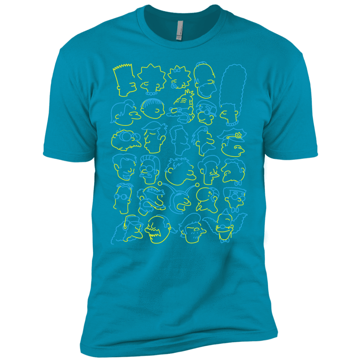 T-Shirts Turquoise / X-Small SIMPSONS Men's Premium T-Shirt