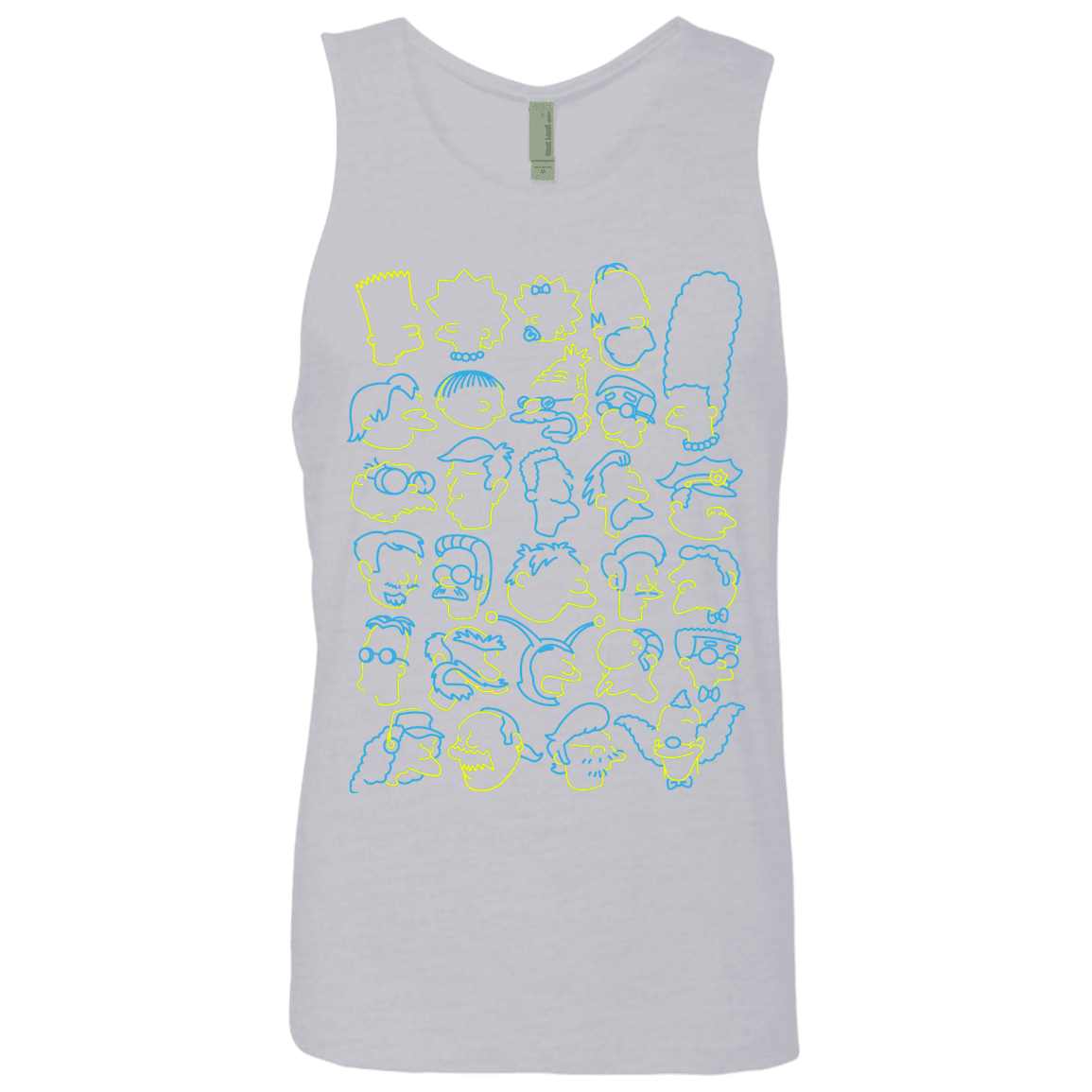 T-Shirts Heather Grey / S SIMPSONS Men's Premium Tank Top