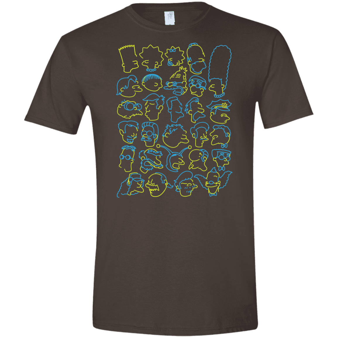 T-Shirts Dark Chocolate / S SIMPSONS Men's Semi-Fitted Softstyle