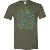 T-Shirts Military Green / S SIMPSONS Men's Semi-Fitted Softstyle