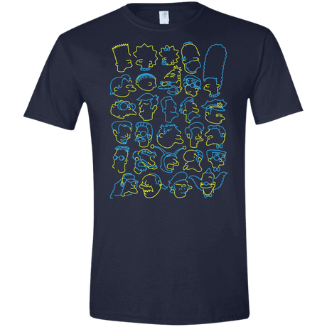 T-Shirts Navy / X-Small SIMPSONS Men's Semi-Fitted Softstyle