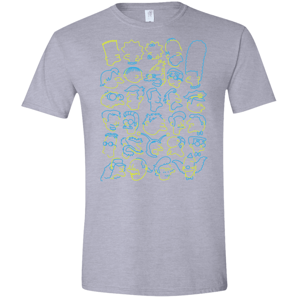 T-Shirts Sport Grey / X-Small SIMPSONS Men's Semi-Fitted Softstyle
