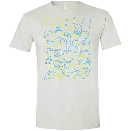 T-Shirts White / X-Small SIMPSONS Men's Semi-Fitted Softstyle
