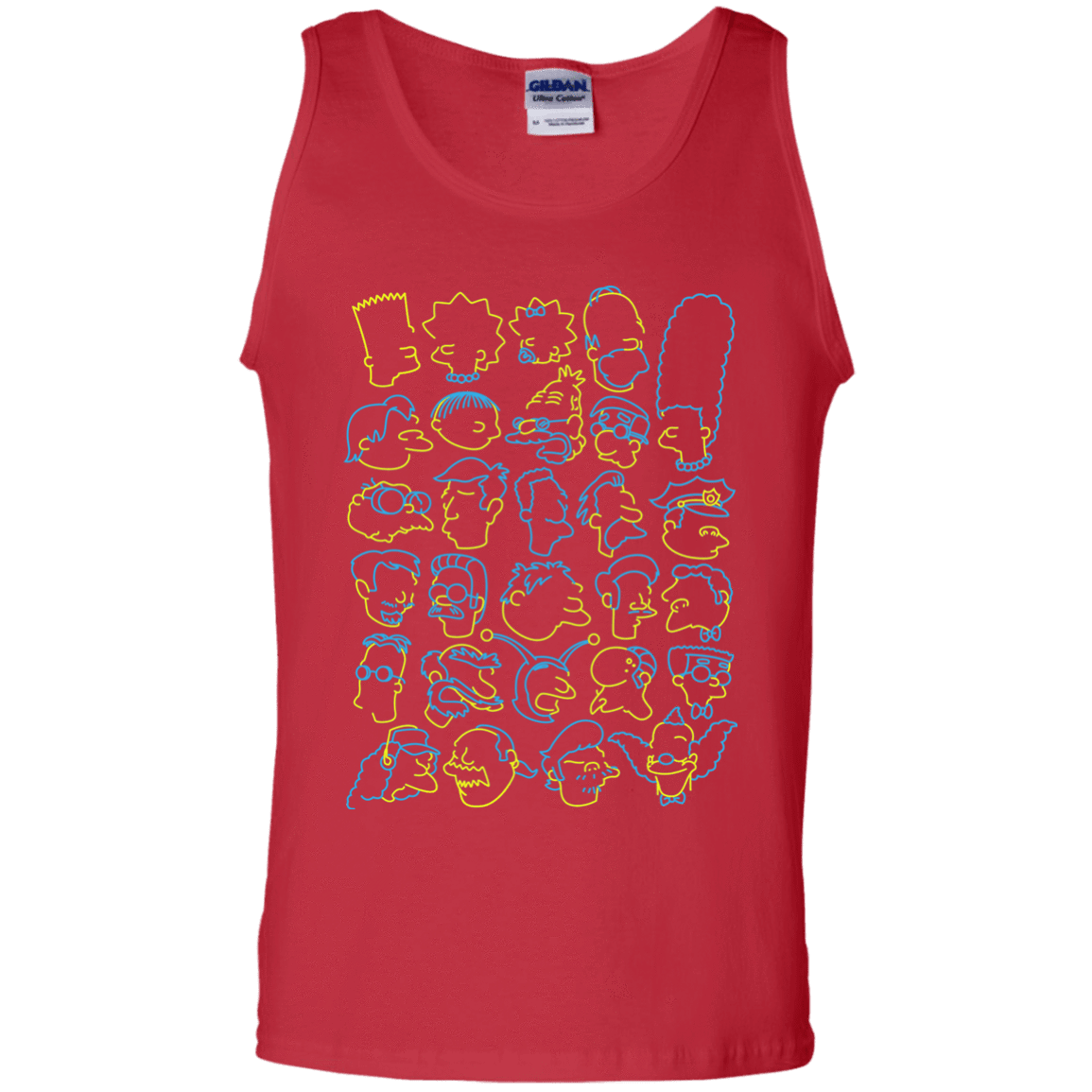 T-Shirts Red / S SIMPSONS Men's Tank Top