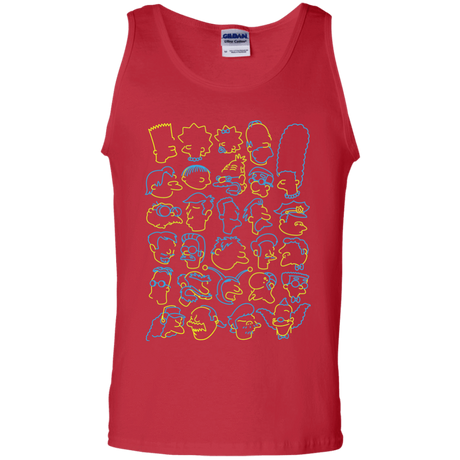 T-Shirts Red / S SIMPSONS Men's Tank Top