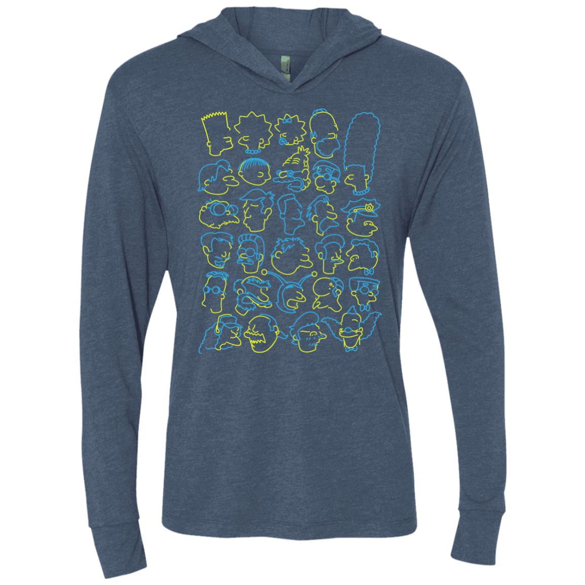 SIMPSONS Triblend Long Sleeve Hoodie Tee