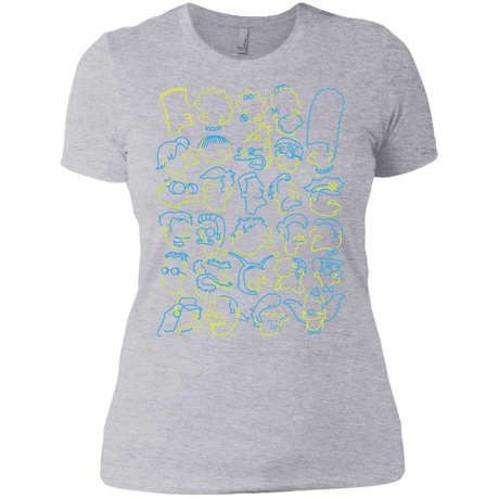 T-Shirts Heather Grey / X-Small SIMPSONS Women's Premium T-Shirt