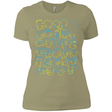 T-Shirts Light Olive / X-Small SIMPSONS Women's Premium T-Shirt