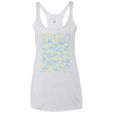 T-Shirts Heather White / X-Small SIMPSONS Women's Triblend Racerback Tank