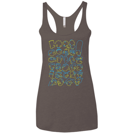 T-Shirts Macchiato / X-Small SIMPSONS Women's Triblend Racerback Tank