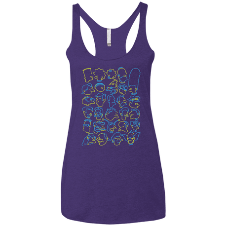 T-Shirts Purple Rush / X-Small SIMPSONS Women's Triblend Racerback Tank