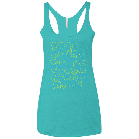 T-Shirts Tahiti Blue / X-Small SIMPSONS Women's Triblend Racerback Tank