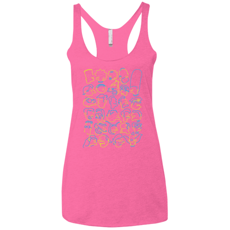 T-Shirts Vintage Pink / X-Small SIMPSONS Women's Triblend Racerback Tank