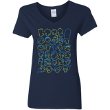 T-Shirts Navy / S SIMPSONS Women's V-Neck T-Shirt