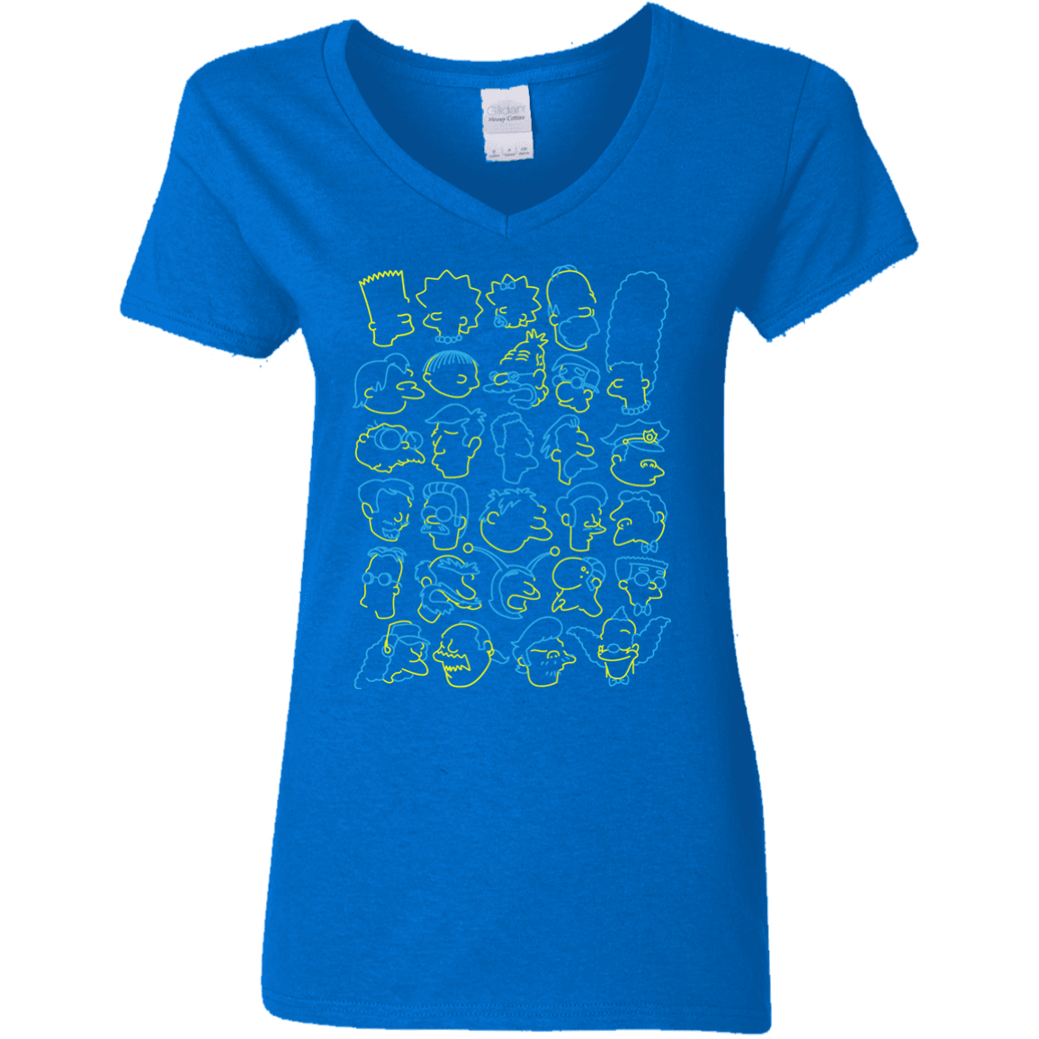 T-Shirts Royal / S SIMPSONS Women's V-Neck T-Shirt