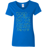 T-Shirts Royal / S SIMPSONS Women's V-Neck T-Shirt