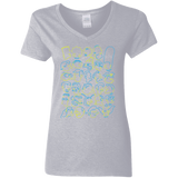 T-Shirts Sport Grey / S SIMPSONS Women's V-Neck T-Shirt