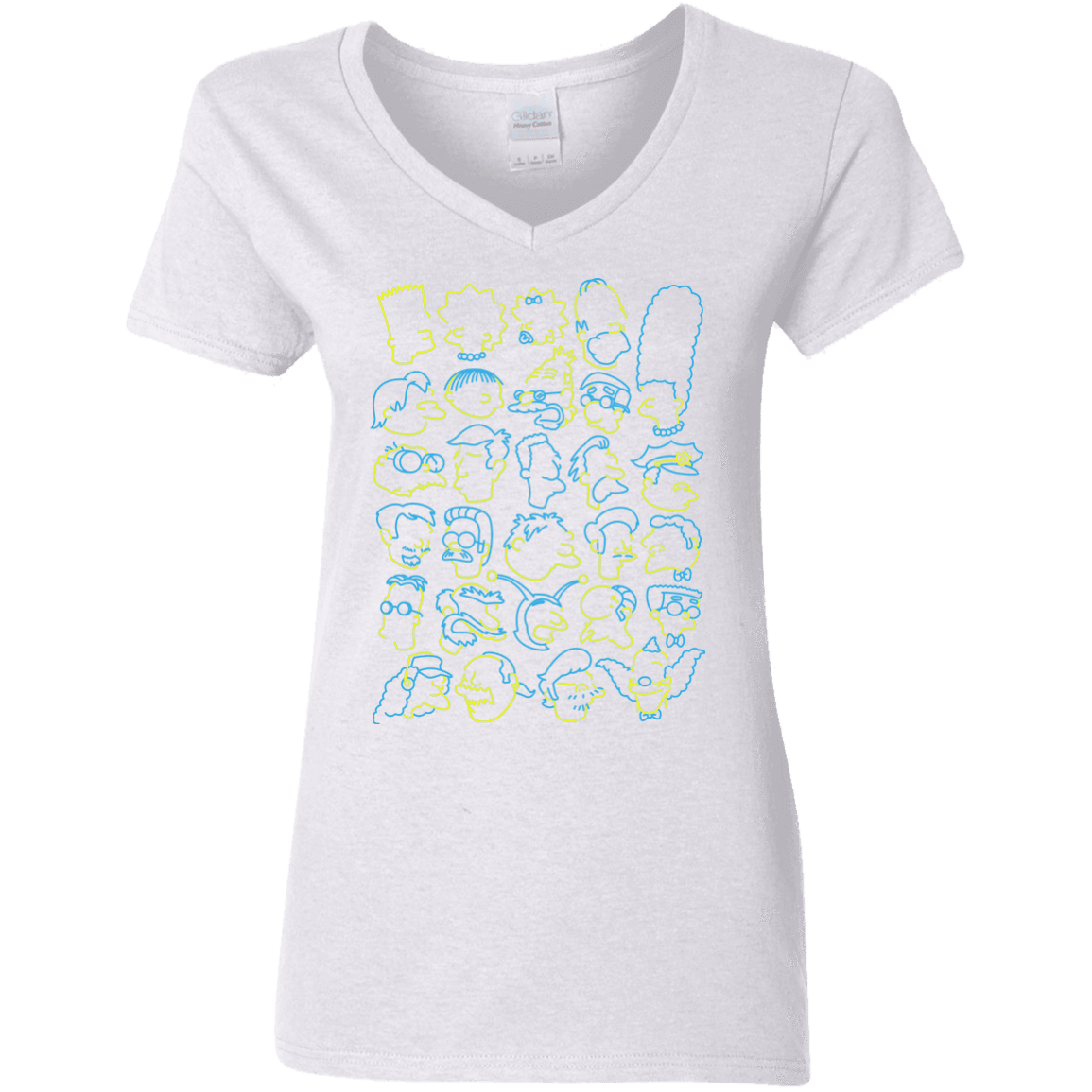 T-Shirts White / S SIMPSONS Women's V-Neck T-Shirt