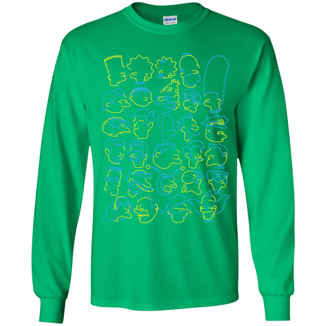 T-Shirts Irish Green / YS SIMPSONS Youth Long Sleeve T-Shirt