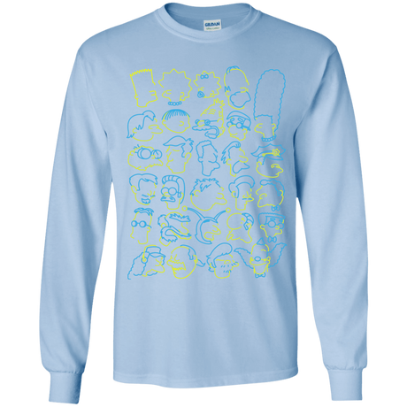 T-Shirts Light Blue / YS SIMPSONS Youth Long Sleeve T-Shirt