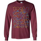 T-Shirts Maroon / YS SIMPSONS Youth Long Sleeve T-Shirt