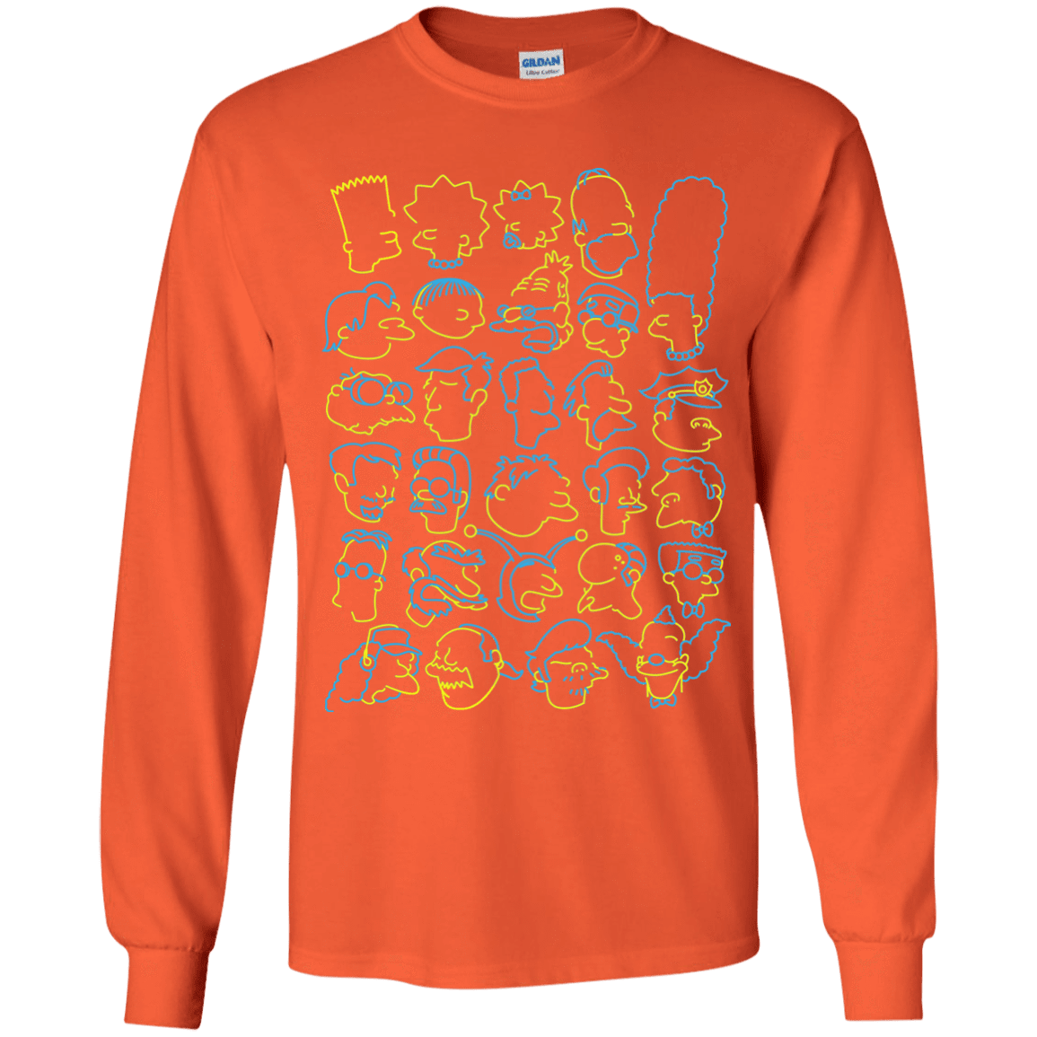 T-Shirts Orange / YS SIMPSONS Youth Long Sleeve T-Shirt