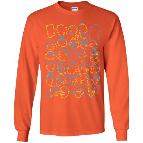 T-Shirts Orange / YS SIMPSONS Youth Long Sleeve T-Shirt