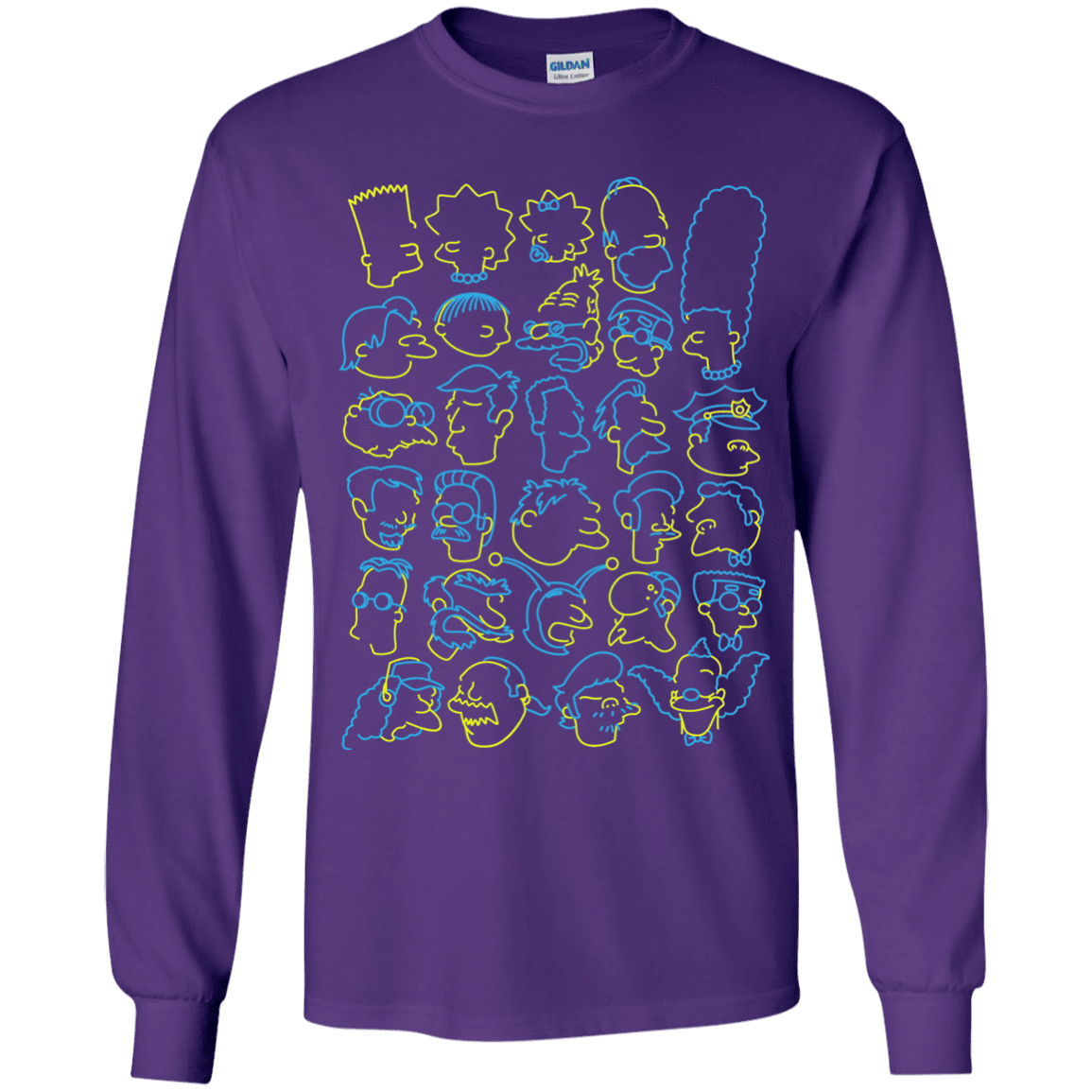 T-Shirts Purple / YS SIMPSONS Youth Long Sleeve T-Shirt