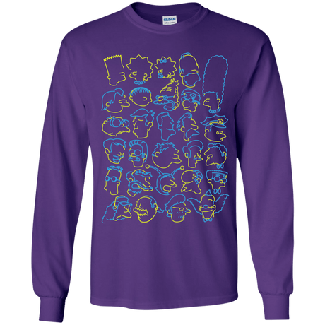 T-Shirts Purple / YS SIMPSONS Youth Long Sleeve T-Shirt