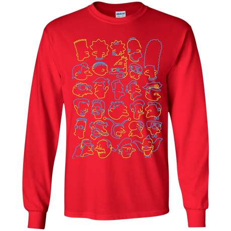 T-Shirts Red / YS SIMPSONS Youth Long Sleeve T-Shirt