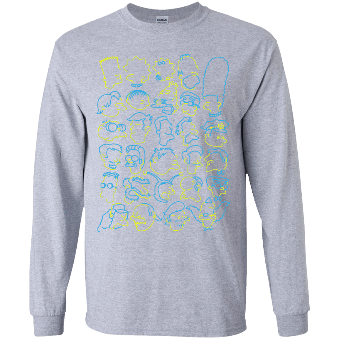 T-Shirts Sport Grey / YS SIMPSONS Youth Long Sleeve T-Shirt