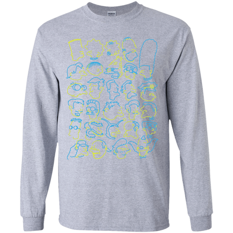 T-Shirts Sport Grey / YS SIMPSONS Youth Long Sleeve T-Shirt