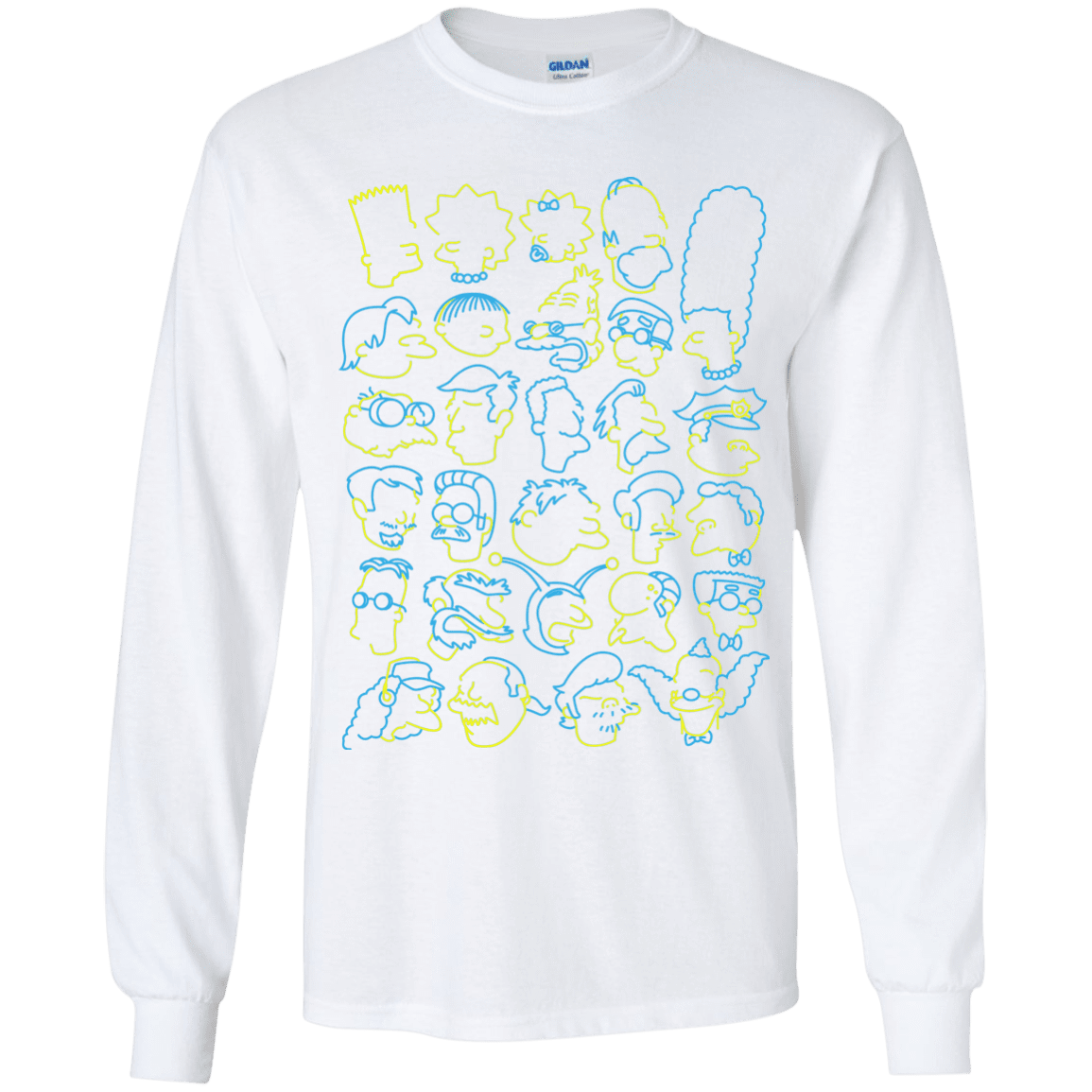 T-Shirts White / YS SIMPSONS Youth Long Sleeve T-Shirt