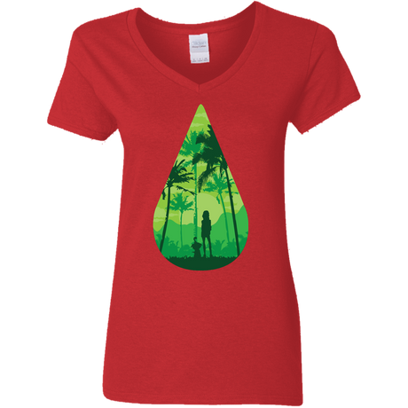 T-Shirts Red / S Sincerity Women's V-Neck T-Shirt