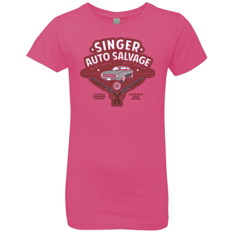 T-Shirts Hot Pink / YXS Singer Auto Salvage Girls Premium T-Shirt