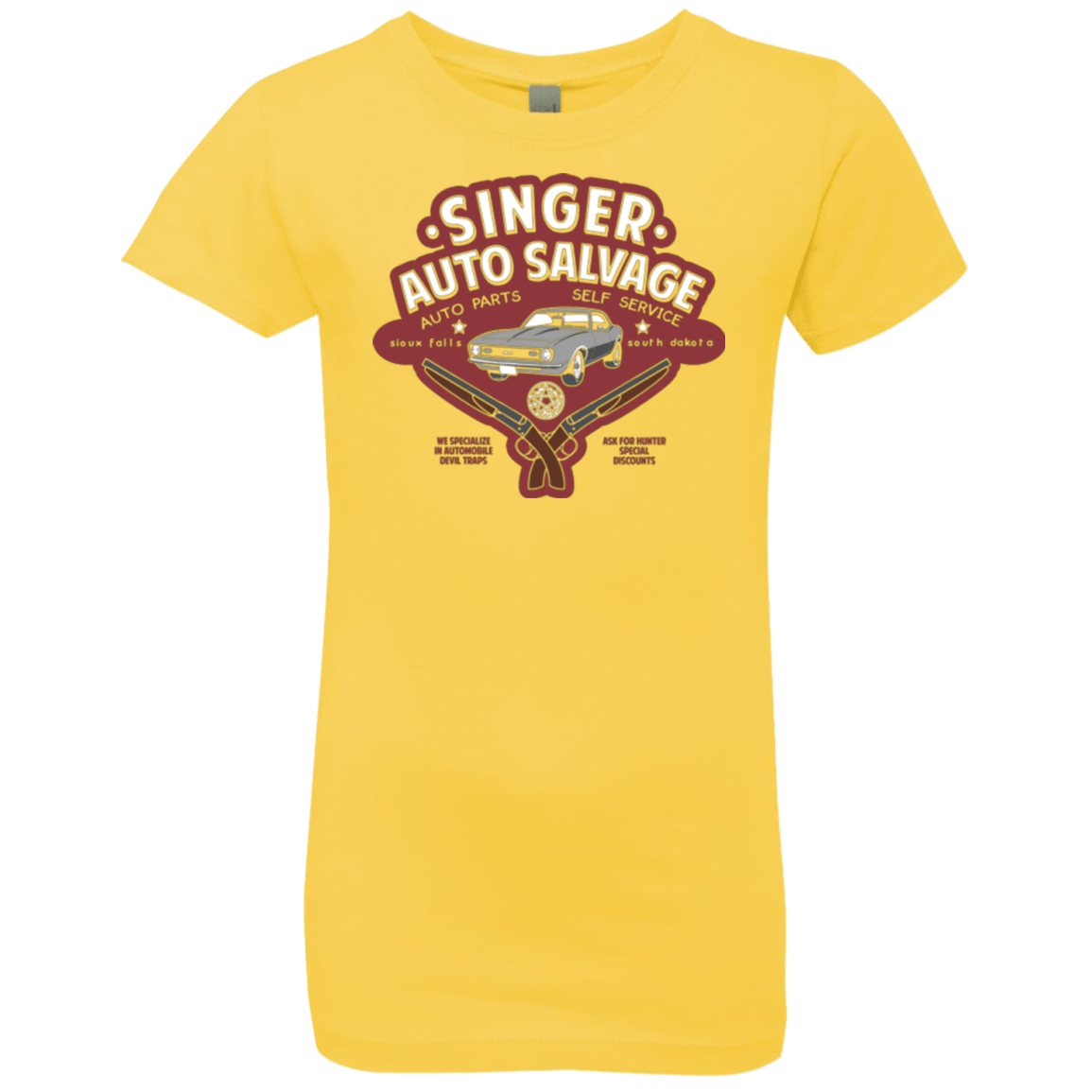 T-Shirts Vibrant Yellow / YXS Singer Auto Salvage Girls Premium T-Shirt