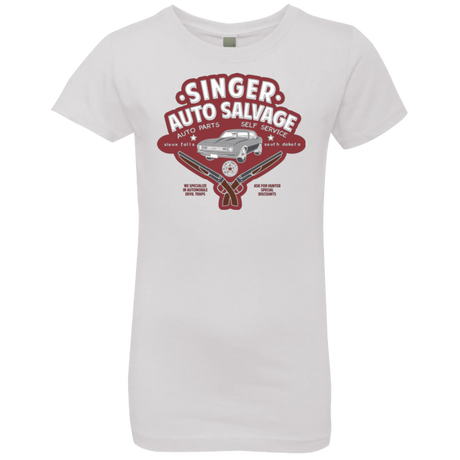 T-Shirts White / YXS Singer Auto Salvage Girls Premium T-Shirt