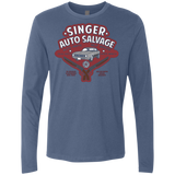 T-Shirts Indigo / Small Singer Auto Salvage Men's Premium Long Sleeve