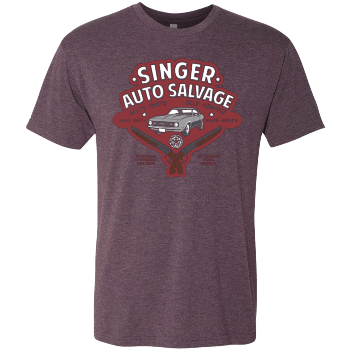 T-Shirts Vintage Purple / Small Singer Auto Salvage Men's Triblend T-Shirt