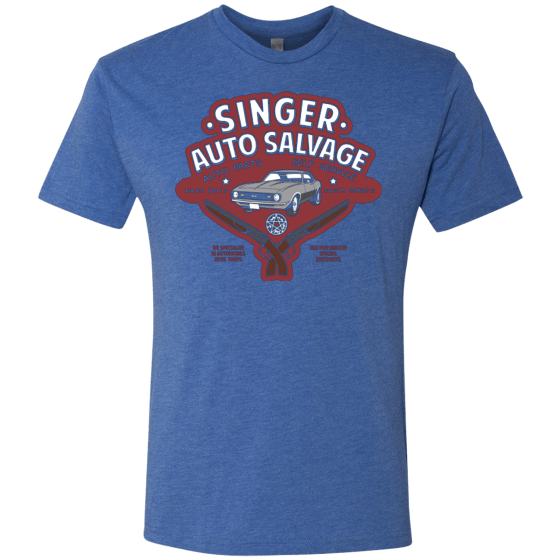 T-Shirts Vintage Royal / Small Singer Auto Salvage Men's Triblend T-Shirt