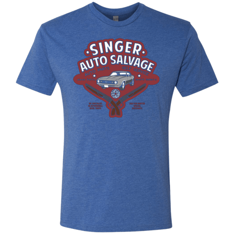 T-Shirts Vintage Royal / Small Singer Auto Salvage Men's Triblend T-Shirt