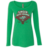 T-Shirts Envy / Small Singer Auto Salvage Women's Triblend Long Sleeve Shirt