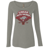 T-Shirts Venetian Grey / Small Singer Auto Salvage Women's Triblend Long Sleeve Shirt