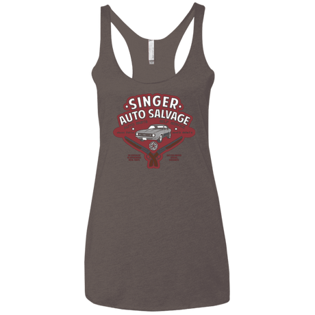 T-Shirts Macchiato / X-Small Singer Auto Salvage Women's Triblend Racerback Tank