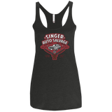T-Shirts Vintage Black / X-Small Singer Auto Salvage Women's Triblend Racerback Tank