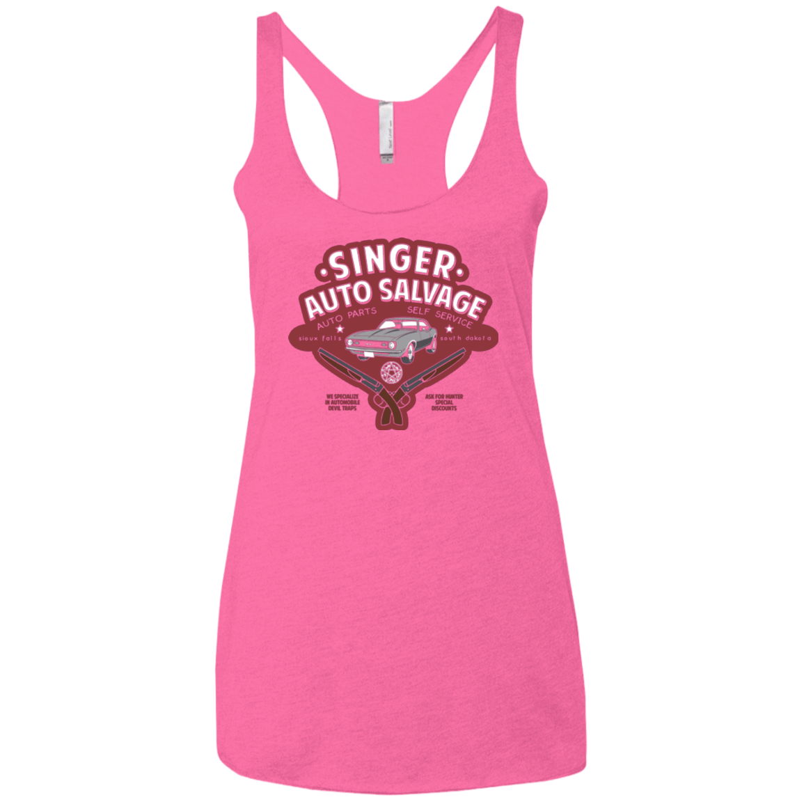 T-Shirts Vintage Pink / X-Small Singer Auto Salvage Women's Triblend Racerback Tank