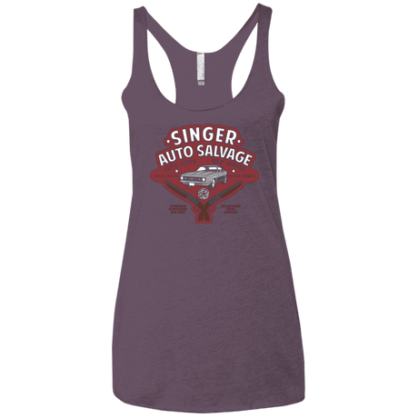 T-Shirts Vintage Purple / X-Small Singer Auto Salvage Women's Triblend Racerback Tank
