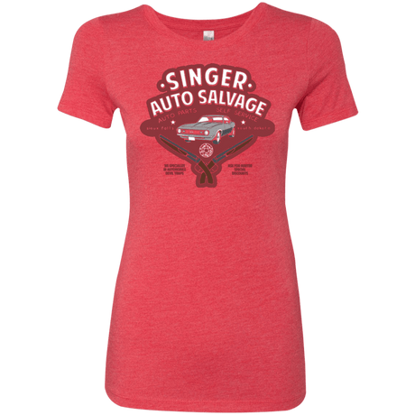 T-Shirts Vintage Red / Small Singer Auto Salvage Women's Triblend T-Shirt