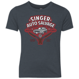 T-Shirts Vintage Navy / YXS Singer Auto Salvage Youth Triblend T-Shirt