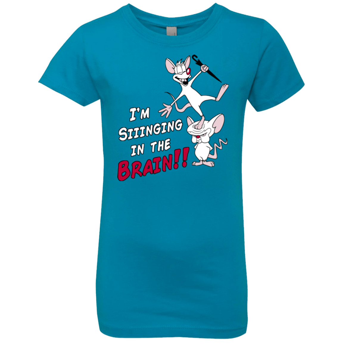 T-Shirts Turquoise / YXS Singing In The Brain Girls Premium T-Shirt